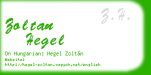 zoltan hegel business card